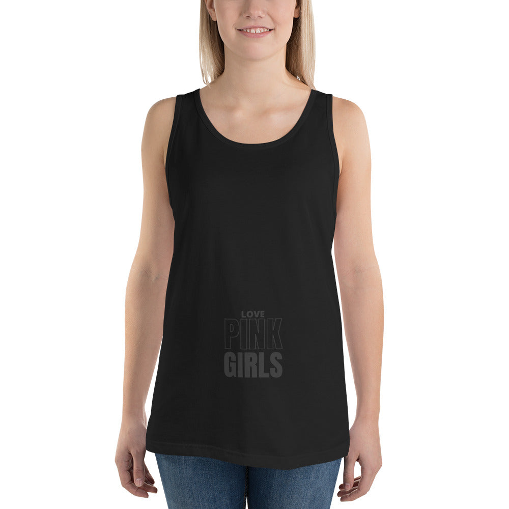 Love Pink Girls Black Tank Top