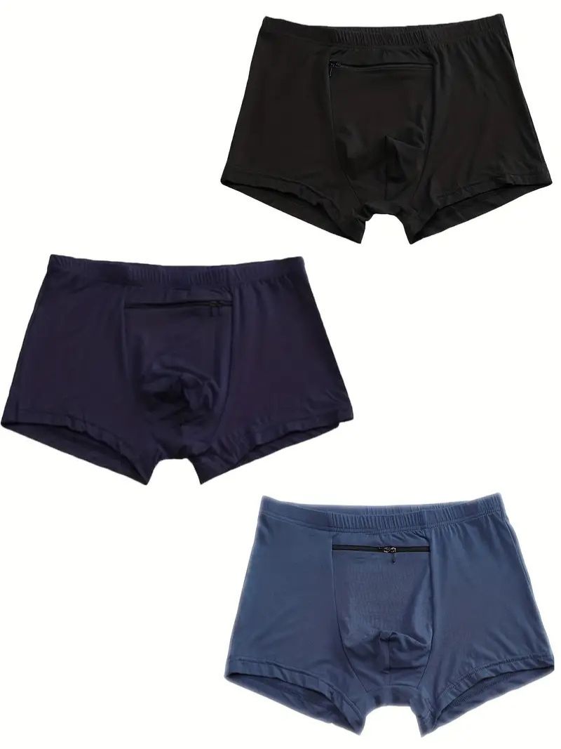 Men's 3-Piece Zippered Shorts Set for Comfort