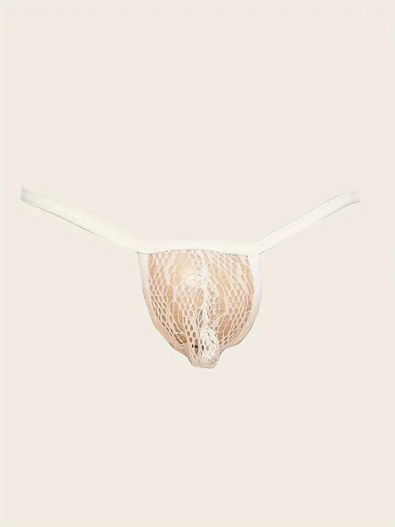 Men's Sensual Lace Thong - Sizes Small to Large