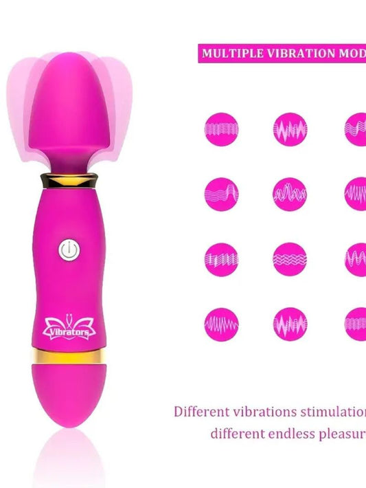 Powerful Dual Action AV Stick Vibrator for Intense G-Spot & Clitoral Stimulation