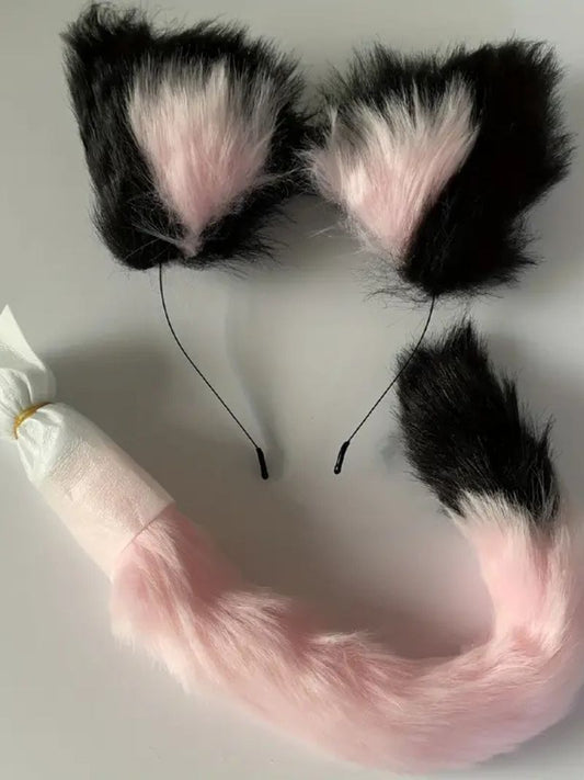 Deluxe Plush Fox Tail Set: Hairband & Butt Plug for Flirty Fun