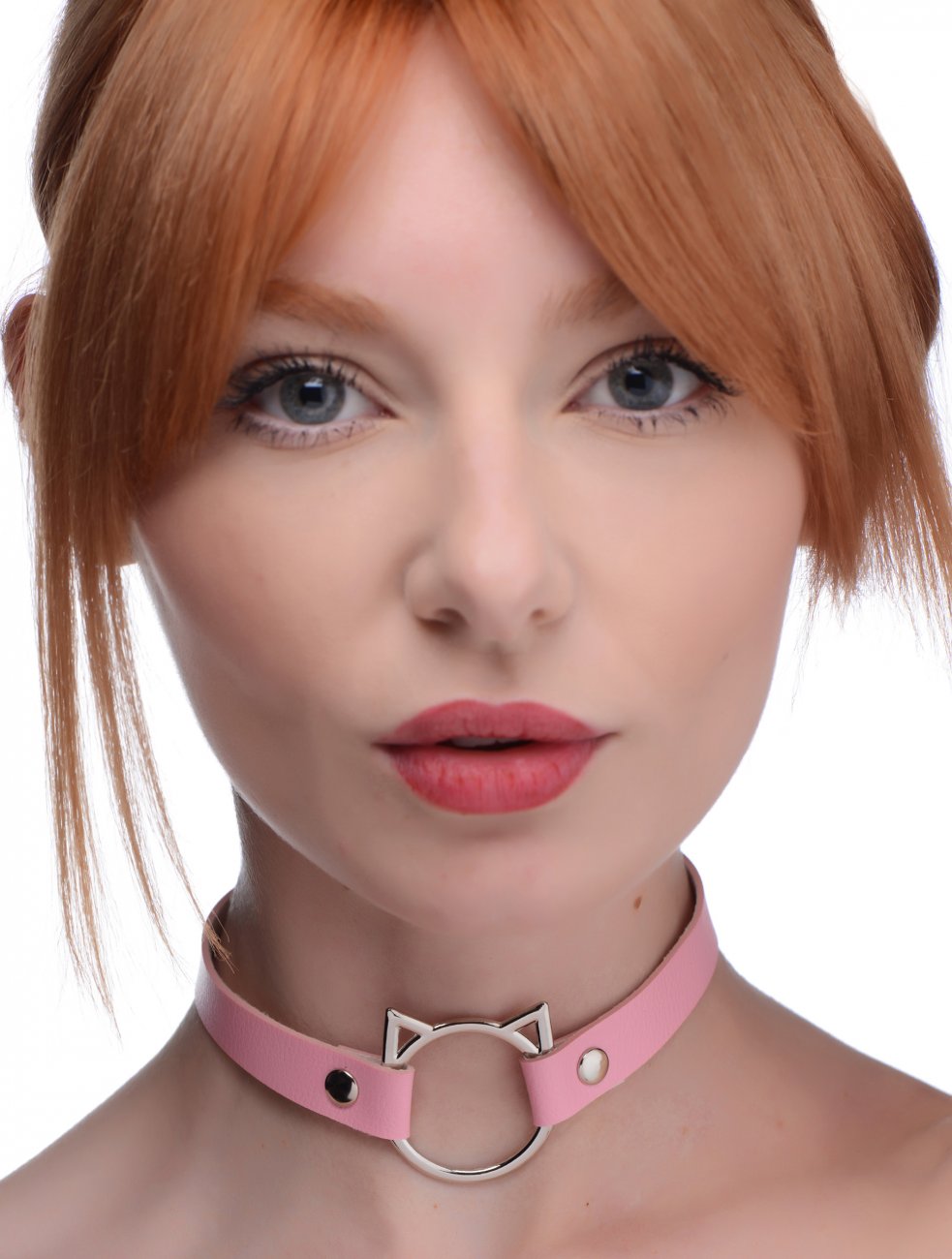 Pink Kitty Ring Choker