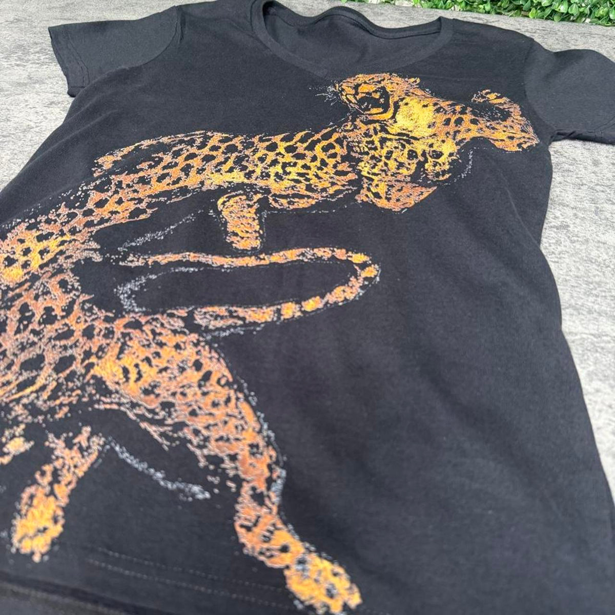 Twin Leopard Women's V-Neck Tee