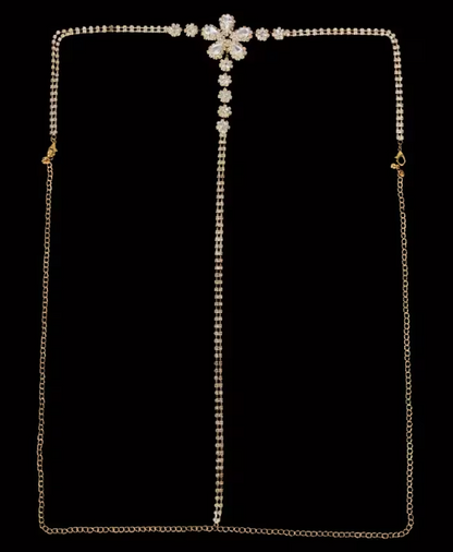 Rhinestone Ultra Sparkle Gold Luxury Thong | Sexy Panties