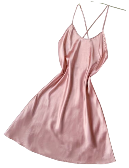 Satin Mini Nightdress | Pink Girl Seduction Sleepwear