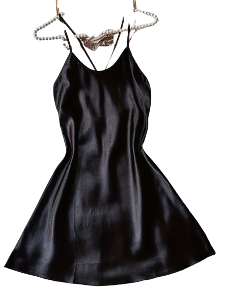 Satin Mini Nightdress | Black Girl Seduction Sleepwear