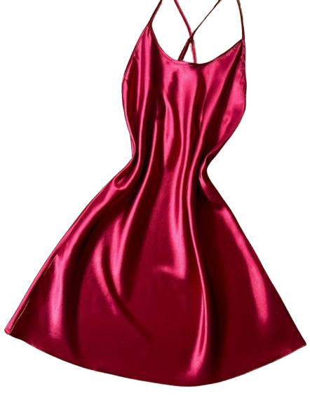 Satin Mini Nightdress | Red Girl Seduction Sleepwear