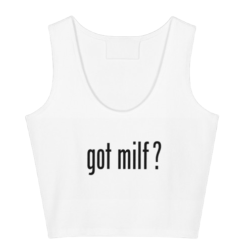 got milf? Tight Cotton Crop Top