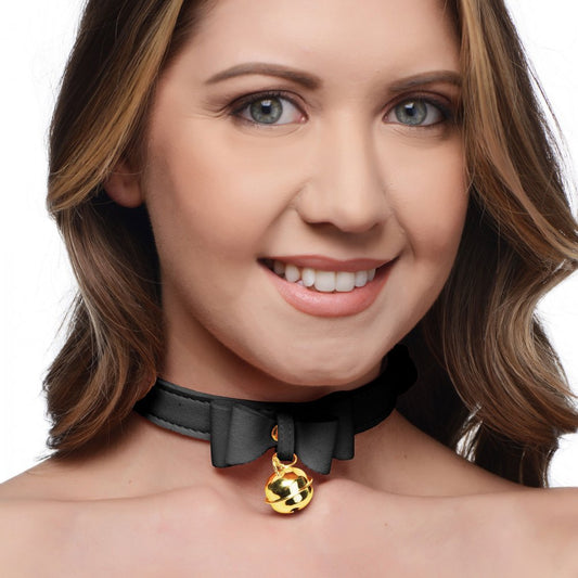 Golden Kitty Bell Collar | Gold Choker Necklace