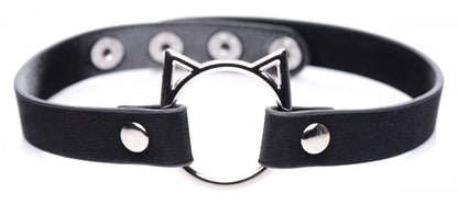 Black Kitty Ring Choker | O-Ring Collar Necklace