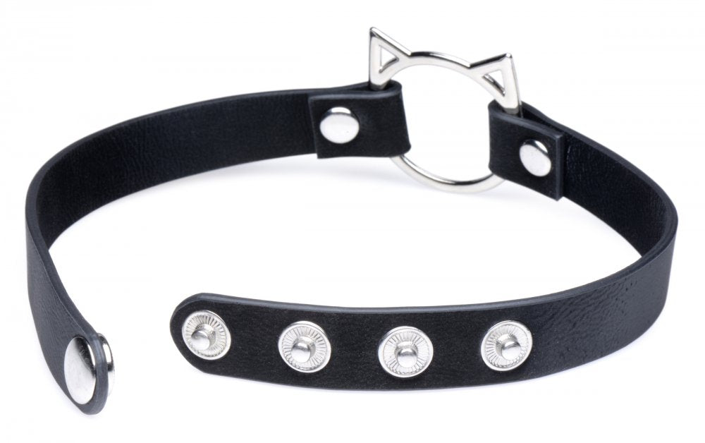 Black Kitty Ring Choker | O-Ring Collar Necklace