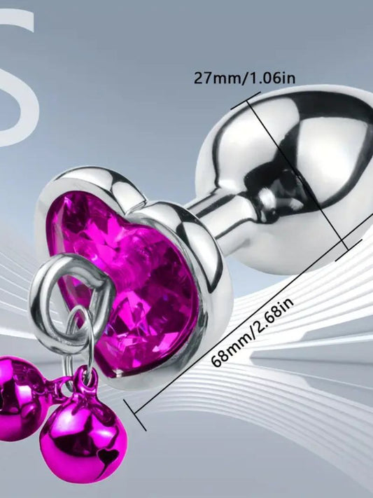 Elegant Rose Jeweled Anal Bead Toy - Stainless Steel Sensation