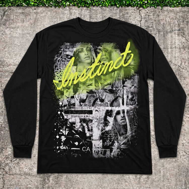 Instinct Neon Script long sleeve flat lay