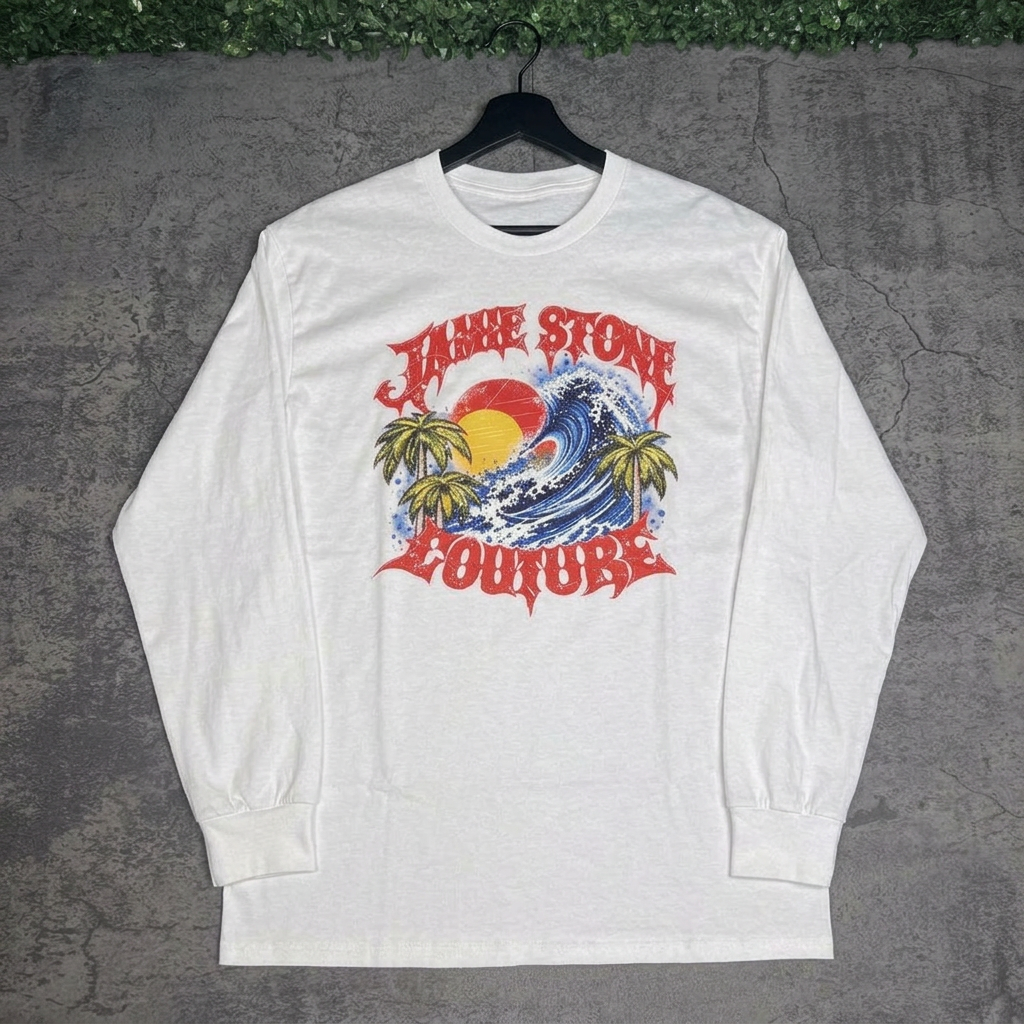 Couture Wave White long sleeve on hanger