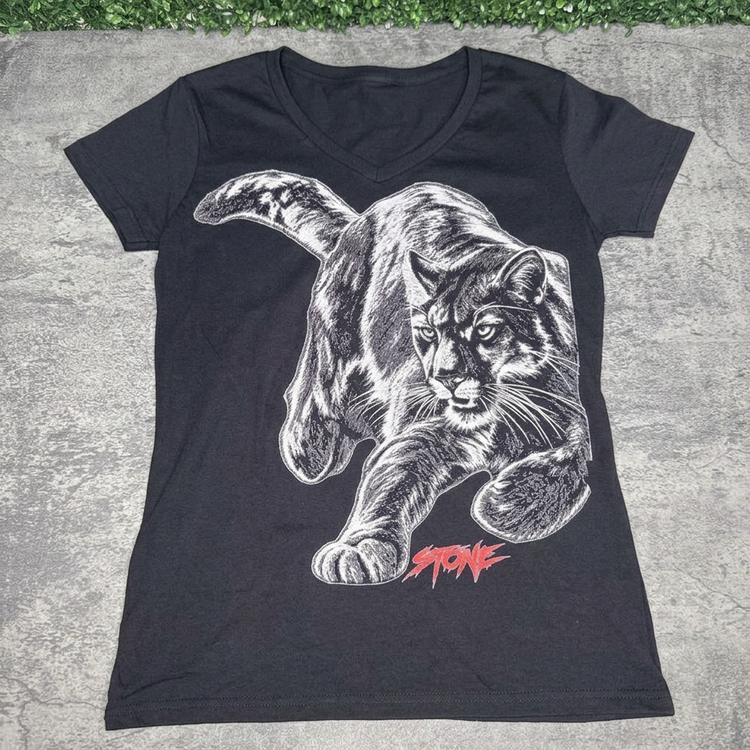 STONE Panther Prowl Women's V-Neck Tee