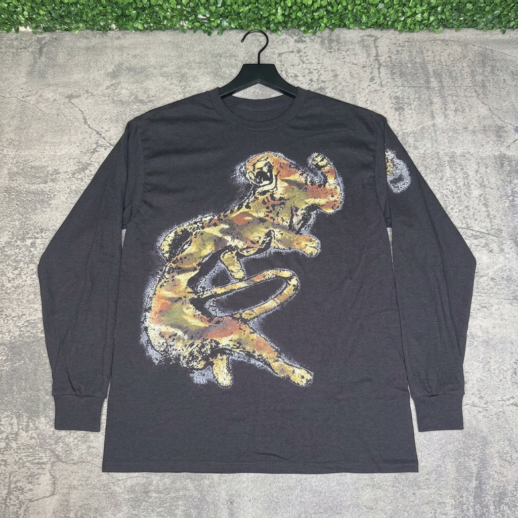 STONE Cheetah Camo long sleeve on hanger