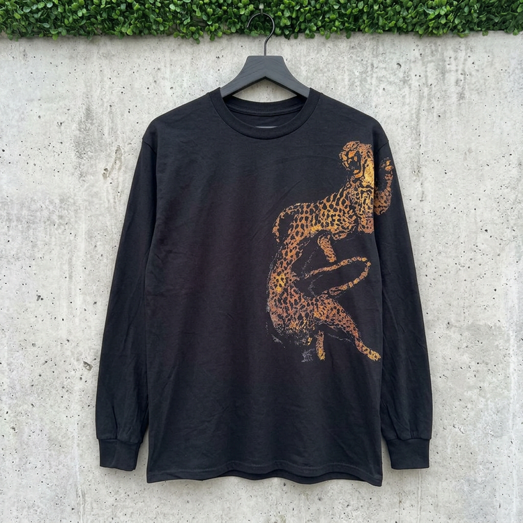 AI-generated hanging mockup of the STONE Cheetah Long Sleeve