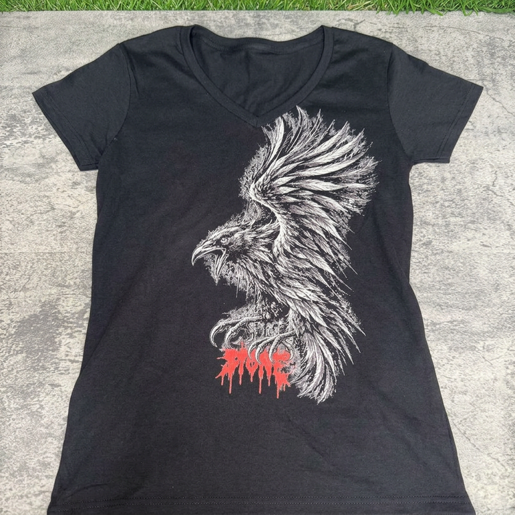 STONE Raven Women's V-Neck Tee