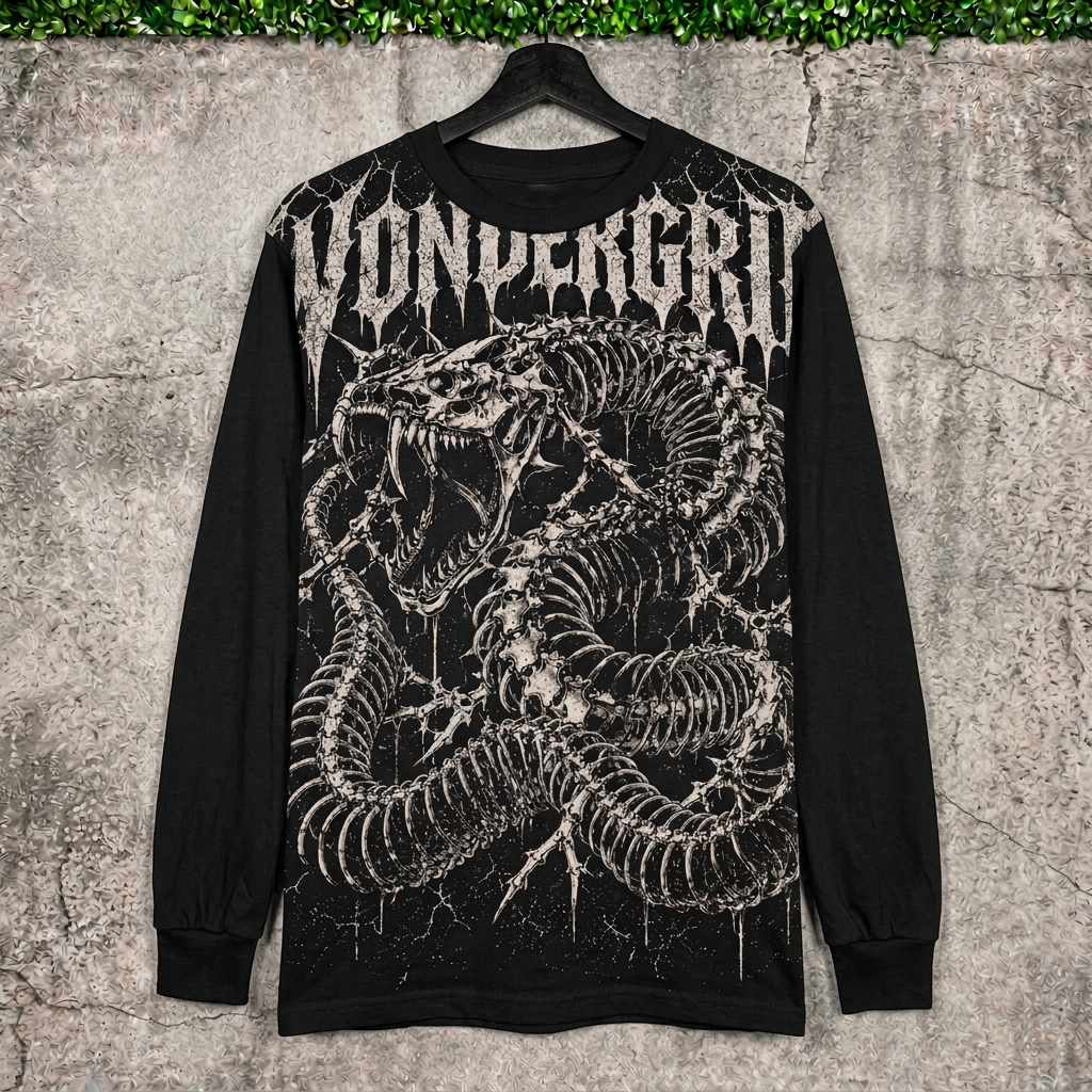 Serpent Bones long sleeve on hanger