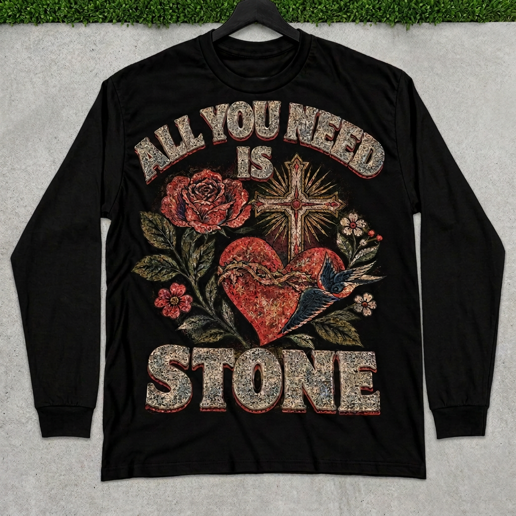 All You Need Is STONE Tattoo long sleeve hanger
