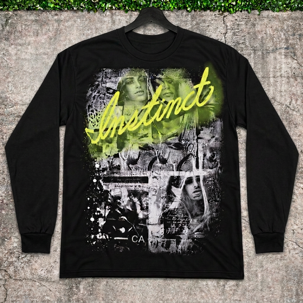 Instinct Neon Script long sleeve on hanger