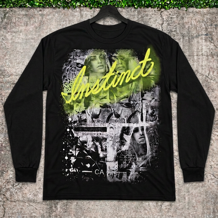 Instinct Neon Script long sleeve on hanger