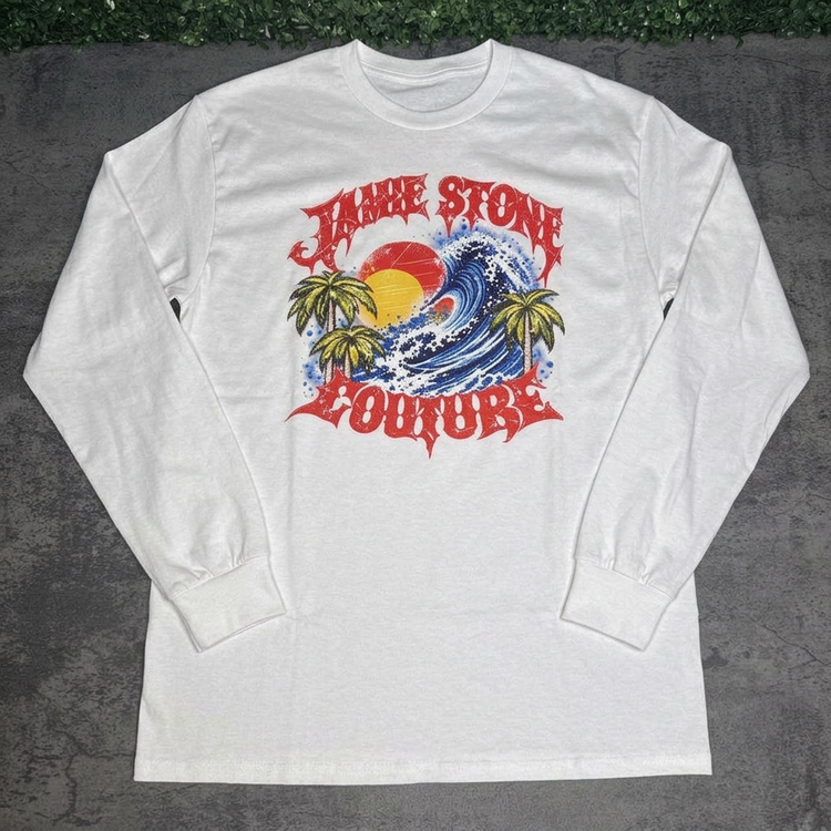 Couture Wave White long sleeve flat lay