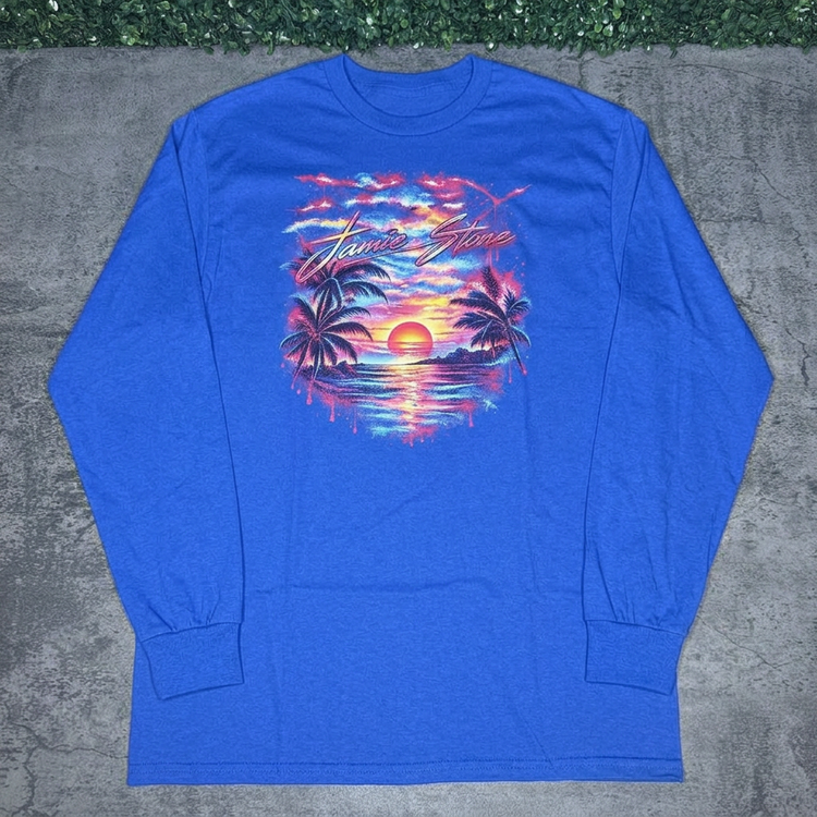 Sunset Blue long sleeve flat lay