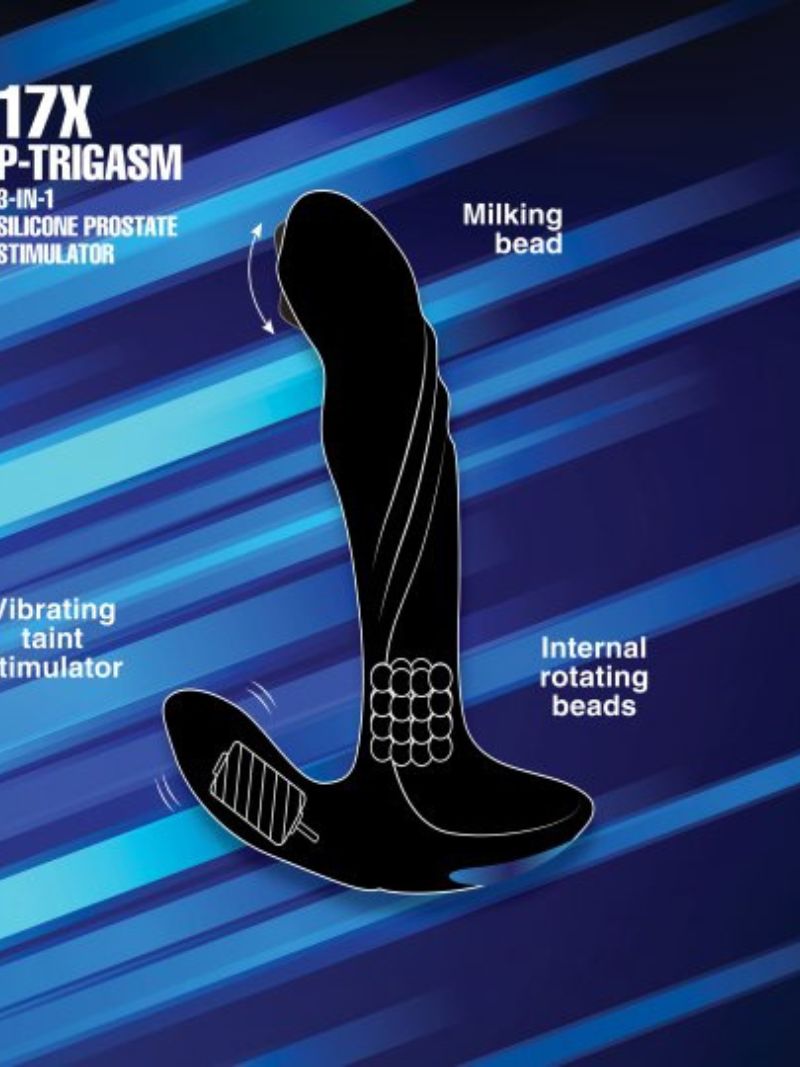 17X P-Trigasm 3-in-1 Silicone Prostate Stimulator