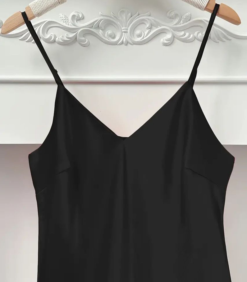 Luxurious Solid Satin Slip Nightdress