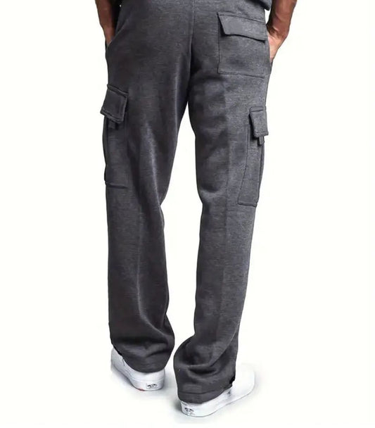 Comfortable Men’s Joggers with Fleece-Lined Cuffs & Versatile Pockets