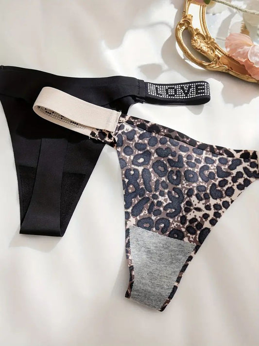 5-Pack Leopard Print Low-Rise Thongs – Fierce & Flirty