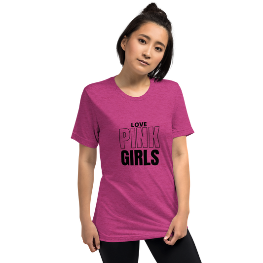 Love Pink Girls Short Sleeve Pink Shirt