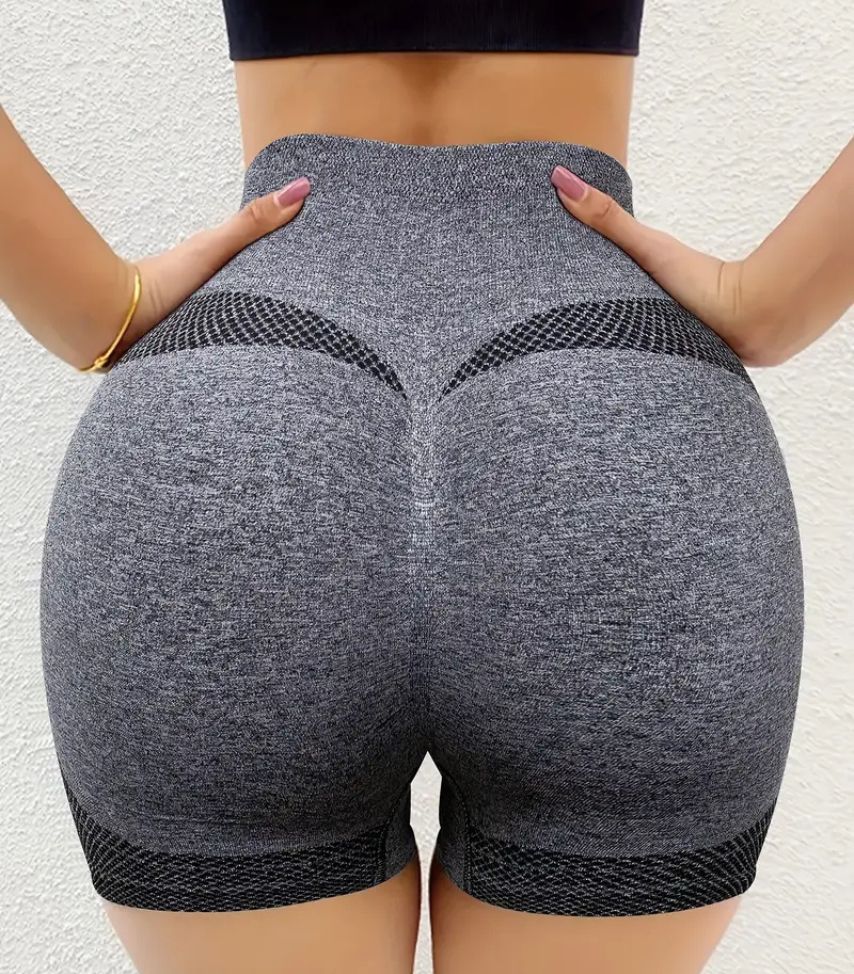 Comfortable and Supportive High-Waisted Seamless Yoga Shorts