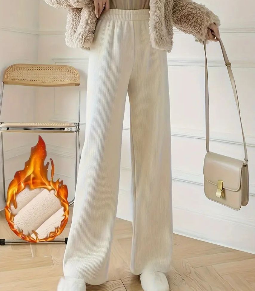 Winter Cozy Plush Thickened Wide Leg Pants