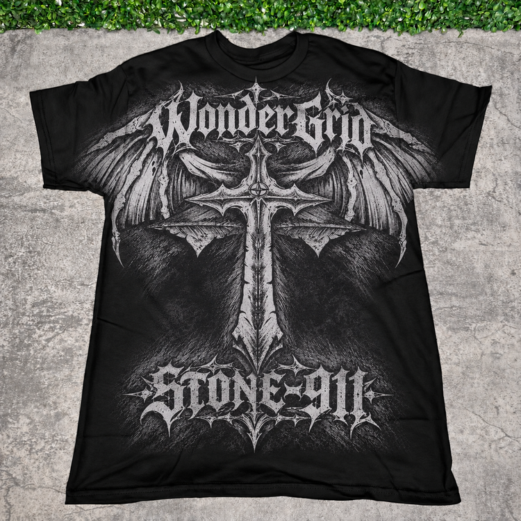 STONE-911 Winged Cross Tee