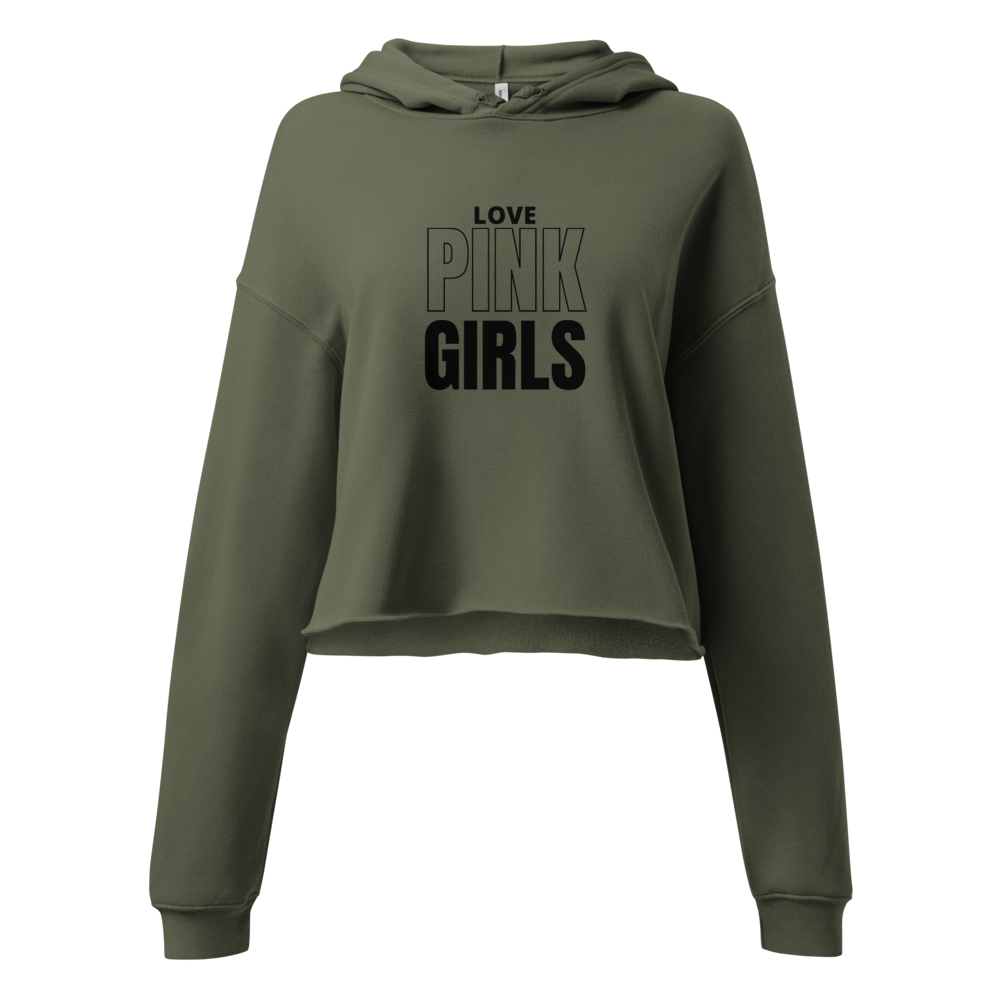 Military Green Crop Hoodie | Women's Cropped Sweatshirt