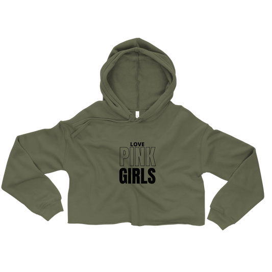 Military Green Crop Hoodie | Women's Cropped Sweatshirt