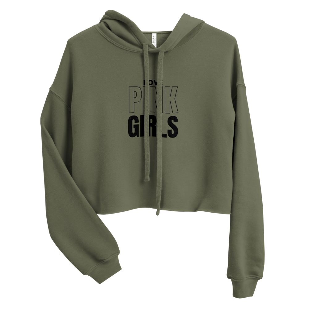 Military Green Crop Hoodie | Women's Cropped Sweatshirt