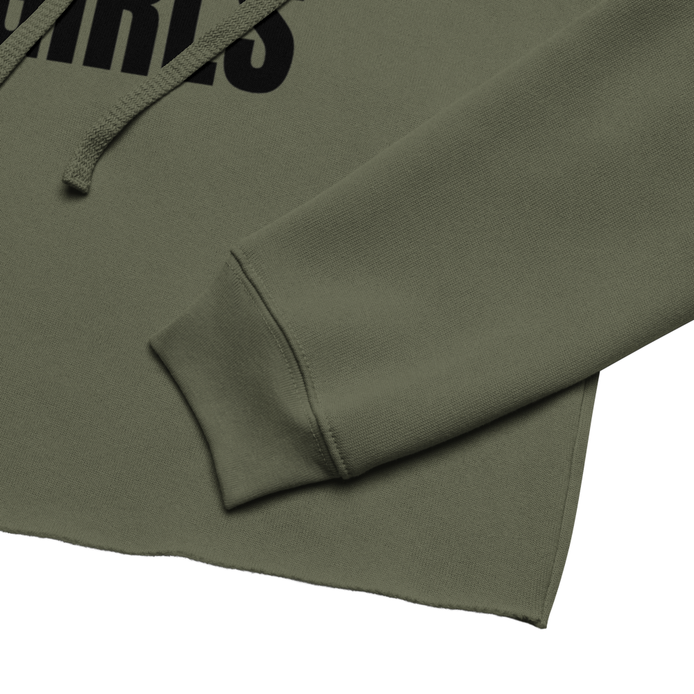 Military Green Crop Hoodie | Women's Cropped Sweatshirt