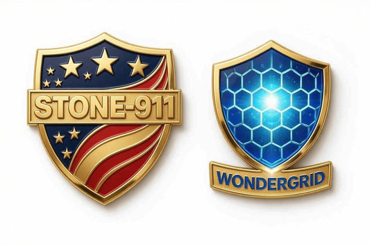 STONE-911 and WonderGrid Tribute Pins